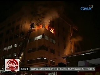 24 Oras: Lalaking na-trap sa elevator ng nasusunog na gusali, nasagip