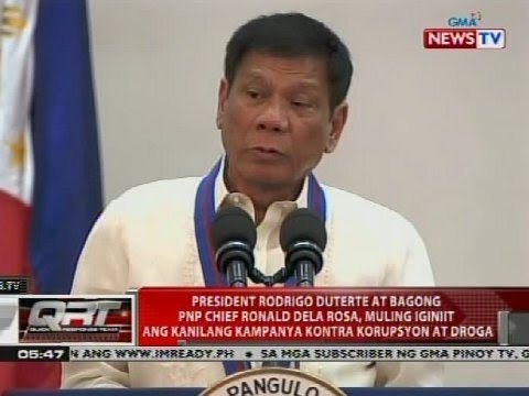 President Duterte at bagong PNP chief Dela Rosa, muling iginiit ang kanilang kampanya kontra droga