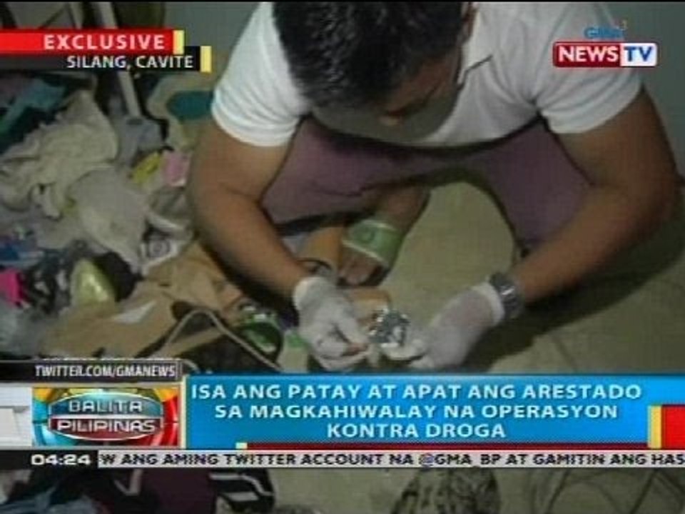 Isa ang patay at apat ang arestado sa magkahiwalay na operasyon kontra droga