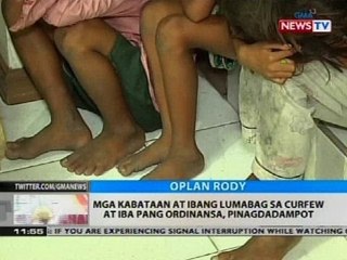 Mga kabataan at ibang lumabag sa curfew at iba pang ordinansa, pinagdadampot