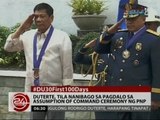 24 Oras: Duterte, tila nanibago sa pagdalo sa Assumption of Command Ceremony ng PNP