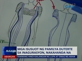 Saksi: Mga isusuot ng pamilya Duterte sa inagurasyon, nakahanda na
