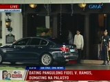 GMA: Ex-Pres. Fidel V. Ramos at Erap, dumating na sa Palasyo para sa inagurasyon ni Duterte