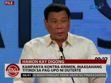 24 Oras: Kampanya kontra-krimen, inaasahang titindi sa pag-upo ni Duterte