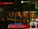 GMA: Pres.-elect Duterte, sa isang hotel sa Ortigas nagpalipas ng gabi bago ang inagurasyon