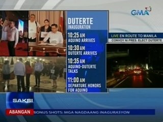 Saksi: Magiging takbo ng inaugural program ni Duterte