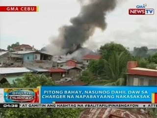 Pitong bahay, nasunog dahil daw sa charger na napabayaang nakasaksak