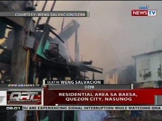 QRT: Residential area sa Baesa, Quezon City, nasunog