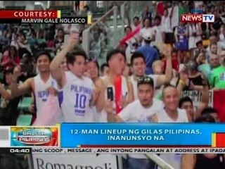 BP: 12-man lineup ng Gilas Pilipinas, inanunsyo na