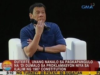 UB: Duterte, unang nanalo sa pagkapangulo na 'di dumalo sa proklamasyon niya