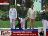 GMA: Unang military honors para kay Pangulong Rodrigo Duterte