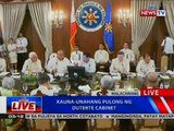 NTVL: Kauna-unahang pulong ng Duterte cabinet