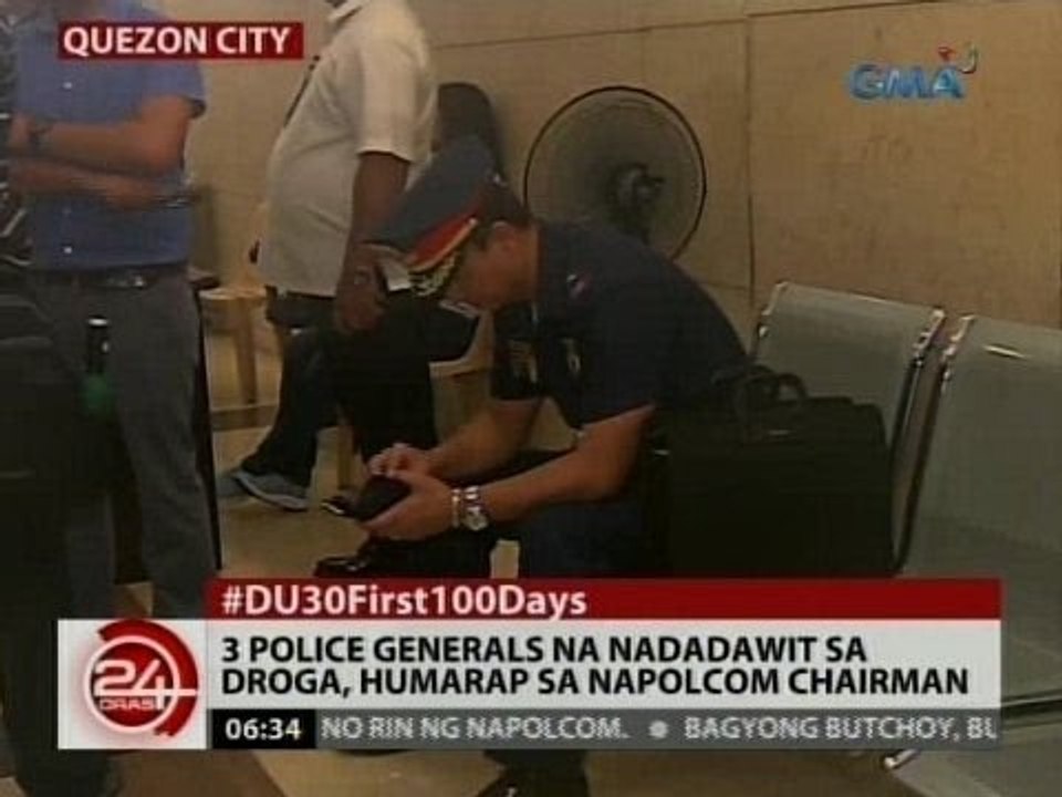 24 Oras: 3 police generals na nadadawit sa droga, humarap sa NAPOLCOM chairman