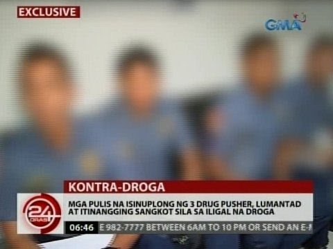 Mga pulis na isinuplong ng 3 drug pusher, lumantad at itinangging sangkot sila sa iligal na droga