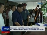 Saksi: President Duterte, dumalaw sa burol ng ama ni dating MMDA Chairman Tolentino