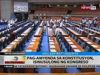 BT: Pag-amyenda sa konstitusyon, isinusulong ng kongreso