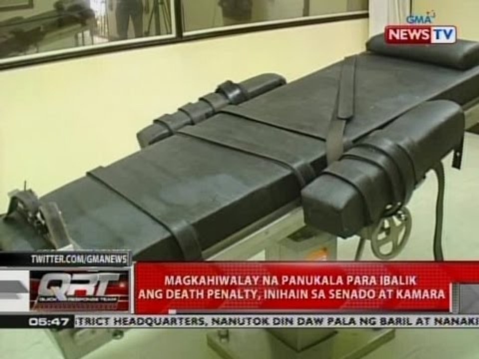 QRT: Magkahiwalay na panukala para ibalik ang death penalty, inihain sa Senado at Kamara