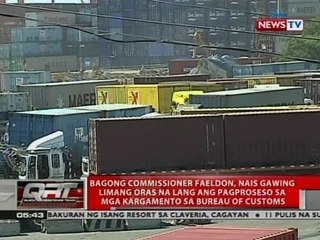 QRT: Bagong Comm. Faeldon, nais gawing limang oras na lang ang pagproseso sa mga kargamento sa BuCor
