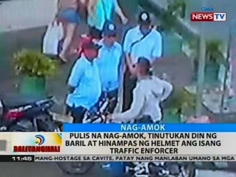 BT: Pulis na nag-amok, tinutukan din ng baril at hinampas ng helmet ang isang traffic enforcer