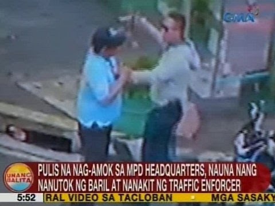 UB: Pulis na nag-amok sa MPD HQ, nauna nang nanutok ng baril at nanakit ng traffic enforcer