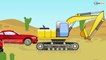 The Yellow Excavator and The Crane - Diggers Cartoons - Vehicle & Chi Chi Car for children