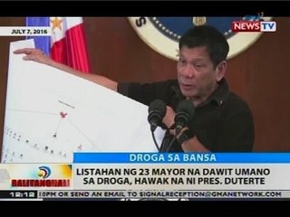 Download Video: BT: Listahan ng 23 mayor na dawit umano sa droga, hawak na ni Pres. Duterte