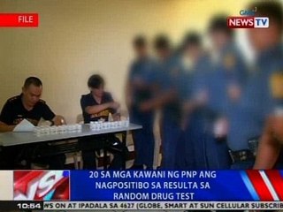 NTVL: 20 sa mga kawani ng PNP ang nagpositibo sa resulta sa random drug test