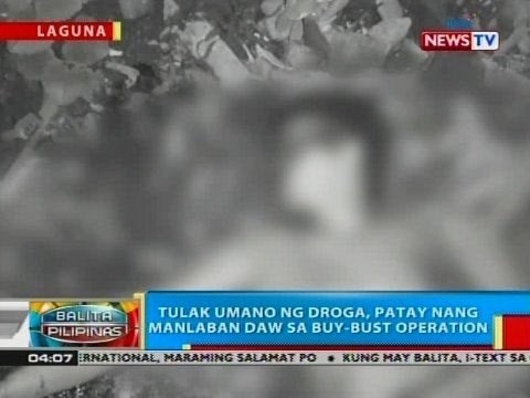 BP: Tulak umano ng droga, patay nang manlaban daw sa buy-bust operation