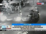 Barangay tanod na dati umanong tulak ng droga, patay matapos barilin ng apat na suspek