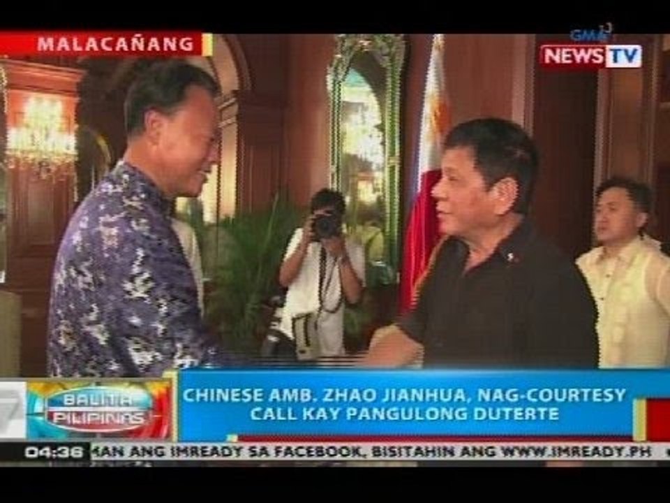 Chinese Amb. Zhao Jianhua, nag-courtesy call kay Pangulong Duterte