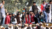 NSUI protests against JNU students suspension