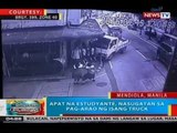 BP: Apat na estudyante, nasugatan sa pag-araro ng isang truck