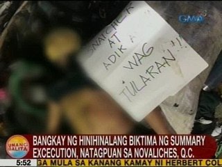 Download Video: UB: Bangkay ng hinihinalang biktima ng summary execution, natagpuan sa Novaliches, QC