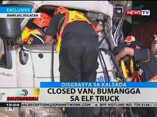 BT: Closed van, bumangga sa elf truck