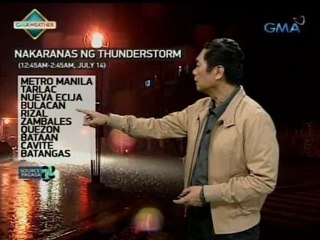 UH: Thunderstorm, naranasan sa NCR at karatig probinsya nitong madaling araw