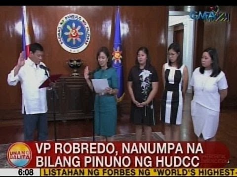 UB: VP Leni Robredo, nanumpa na bilang pinuno ng HUDCC