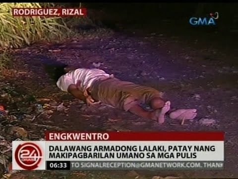 24 Oras: Dalawang armadong lalaki, patay nang makipagbarilan umano sa mga pulis