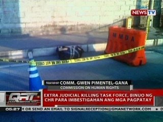Extra judicial killing task force, binuo ng CHR para imbestigahan ang mga pagpatay