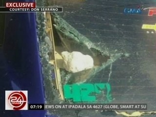 24 Oras: Exclusive: Kotse, binato habang dumaraan sa Ortigas Extension