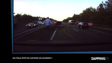 Pays-Bas : Une voiture Telsa prédit un accident et évite une violente collision ! (Vidéo)