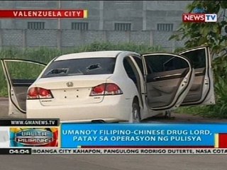 Umano'y Filipino-Chinese drug lord, patay sa operasyon ng pulisya