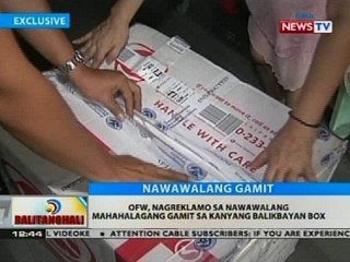 OFW, nagreklamo sa nawawalang mahahalagang gamit sa kanyang balikbayan box