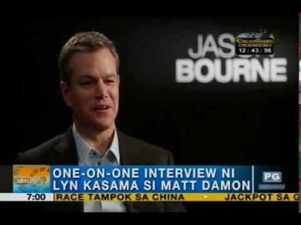 One-on-one interview ni Lyn Ching with Matt Damon: Part 1