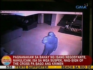 UB: Pagnanakaw sa bahay, nahulicam; isa sa mga suspek, nag-sign of the cross pa