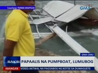Saksi: Cebu: Papaalis na pumpboat sa Lapu-lapu City, lumubog