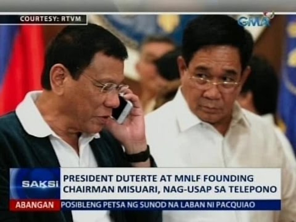 Saksi: President Duterte at MNLF founding Chairman Misuari, nag-usap sa telepono