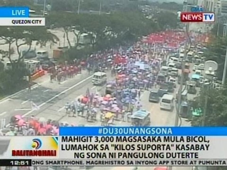 BT: Mahigit 3k magsasaka mula Bicol, lumahok sa 'Kilos Suporta' kasabay ng SONA
