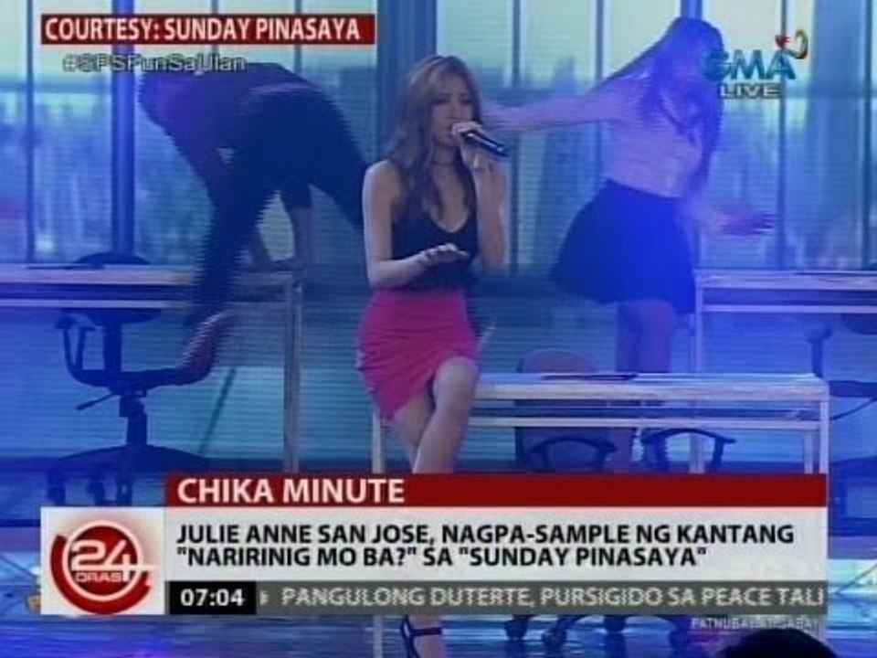 24 Oras: Julie Anne San Jose, nagpa-sample ng kantang "Naririnig Mo Ba?" sa "Sunday Pinasaya"
