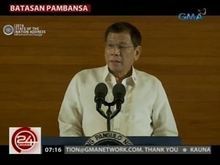 24 Oras: Reaksyon sa SONA ni Pangulong Duterte