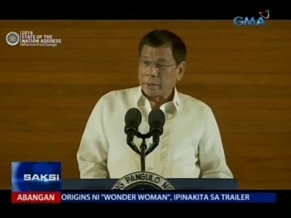 Mga puna vs. kampanya kontra-droga atbp., sinagot ni Duterte sa kanyang unang SONA